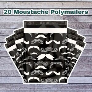 20 Mustache‎ 10x13 Poly Mailers